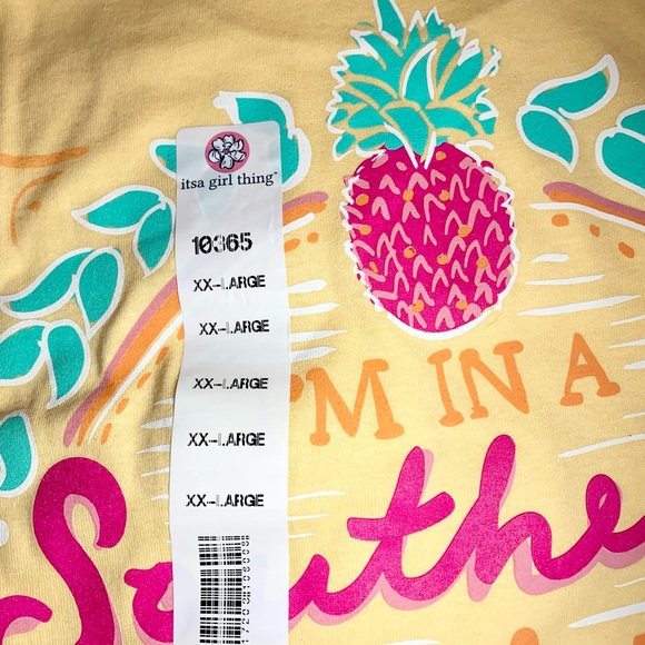 I'm in a Southern State of Mind Sunshine Yellow T-shirt Womens sz. 2XL - Picture 2 of 3